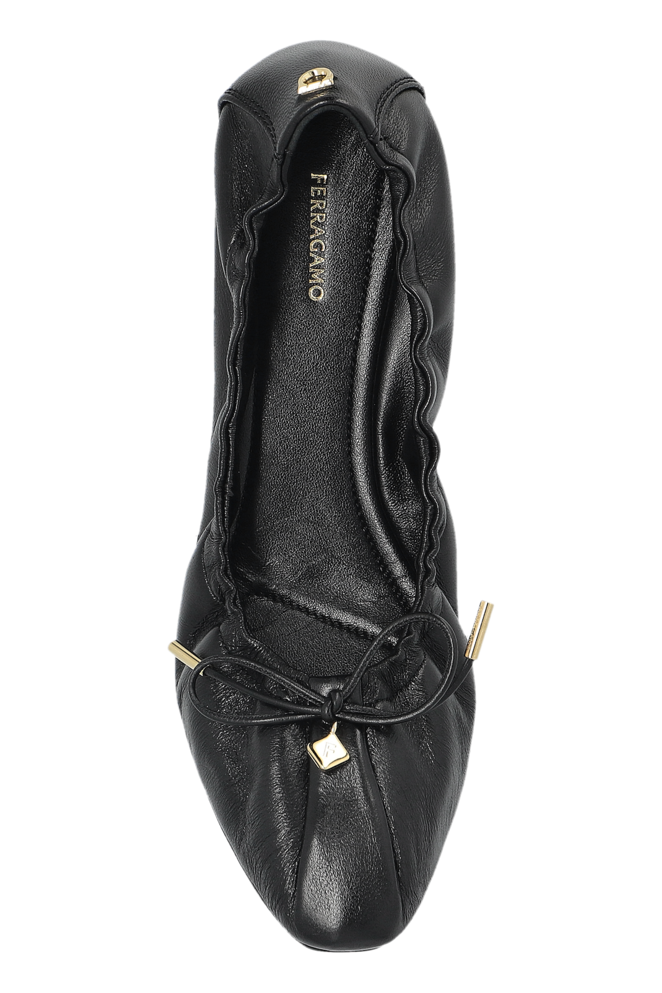 FERRAGAMO Leather ballet flats Joelle | Women's Shoes | Vitkac